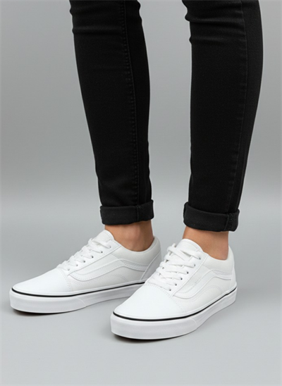 Bağcıklı Unisex Spor Sneaker - Beyaz