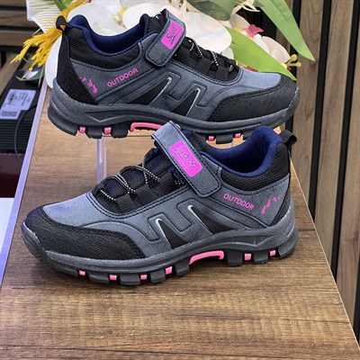 Bantlı Unisex Kısa Çocuk Spor Outdoor Ayakkabı-Lacivert Fuji