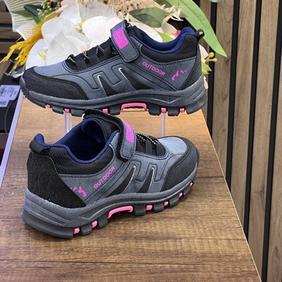 Bantlı Unisex Kısa Çocuk Spor Outdoor Ayakkabı-Lacivert Fuji