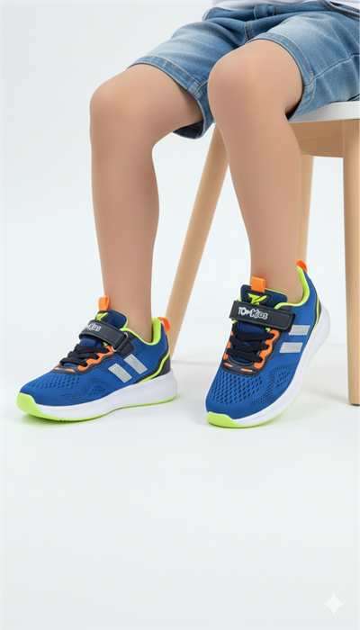 Çocuk Ortopedik Spor Ayakkabı - Sax Füme Sarı