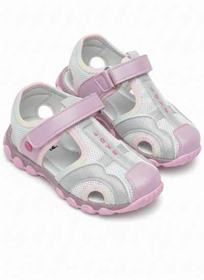 Çocuk Tek Bantlı Sandalet-Pembe Gökkuşağı