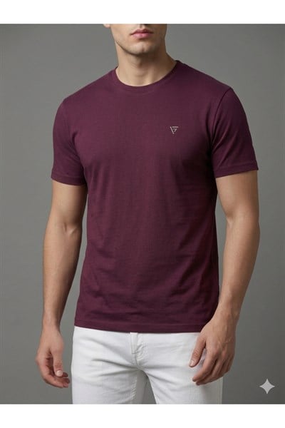 Erkek Basic Slim Fit Bisiklet Yaka T-Shirt - Siyah