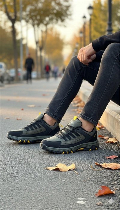 Erkek Su Geçirmez Ortopedik Outdoor Ayakkabı - Haki