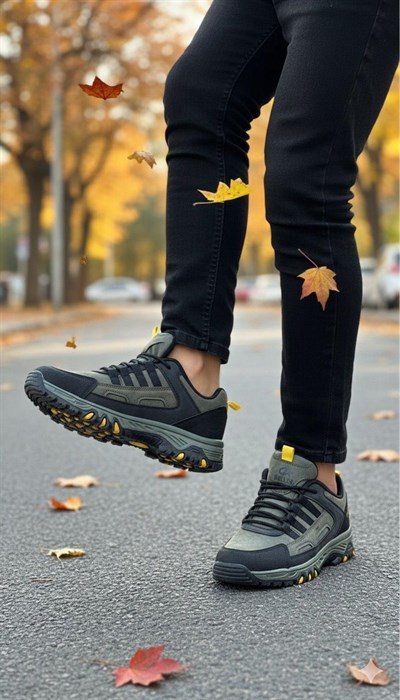Erkek Su Geçirmez Ortopedik Outdoor Ayakkabı - Haki