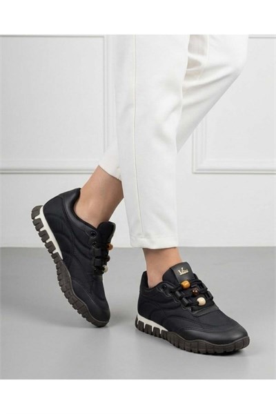 Kadın Bağcıklı Casual Sneaker Ayakkabı - Bej