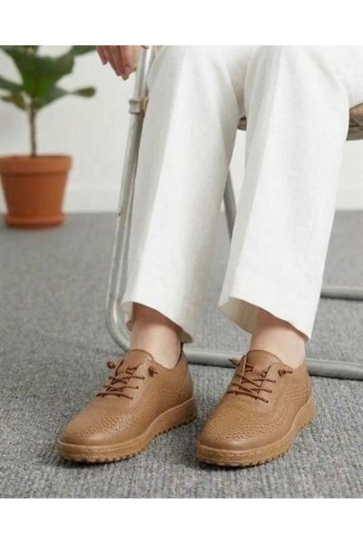 Kadın Bağcıklı Casual Süet Ayakkabı - Siyah