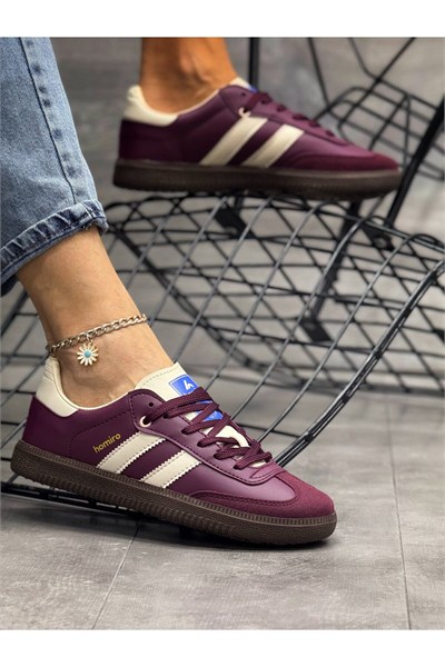 Unisex Bağcıklı Spor Ayakkabı-Bej-Siyah