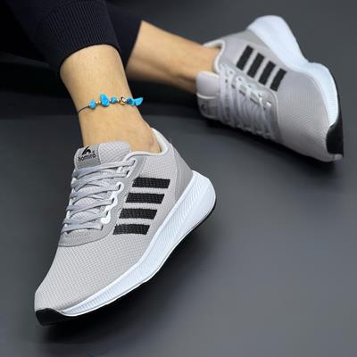 Unisex Fuspetli Poli Taban Spor Ayakkabı-Buz-Siyah