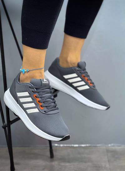 Unisex Fuspetli Poli Taban Spor Ayakkabı-Füme-Beyaz