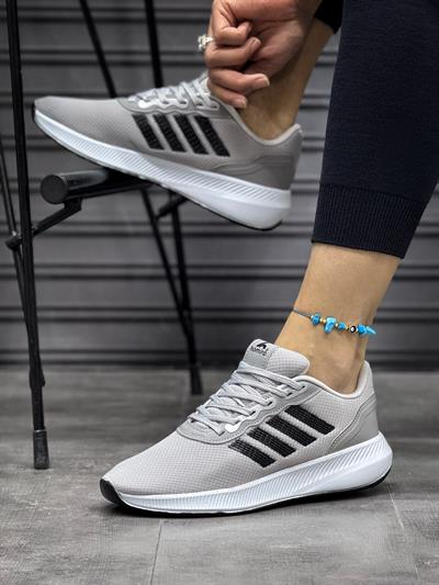 Unisex Fuspetli Poli Taban Spor Ayakkabı-Buz-Siyah