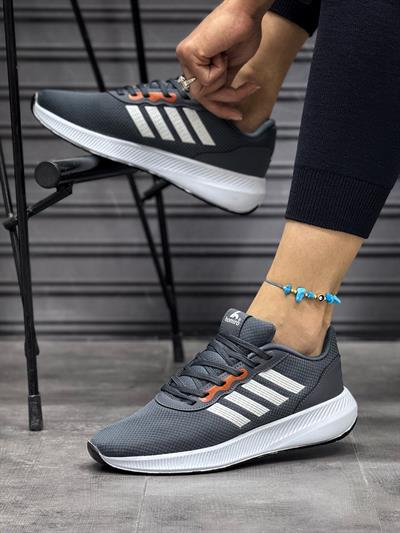Unisex Fuspetli Poli Taban Spor Ayakkabı-Füme-Beyaz