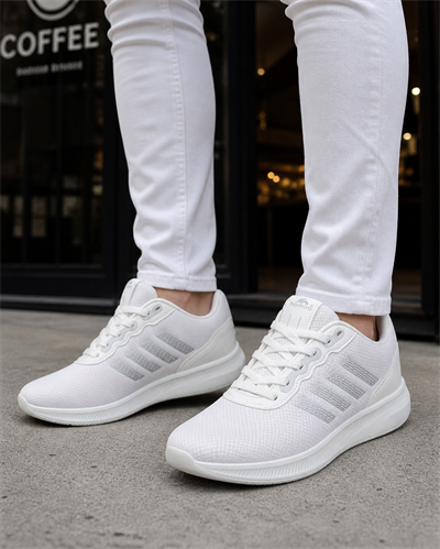 Unisex Fuspetli Spor Ayakkabı-Beyaz