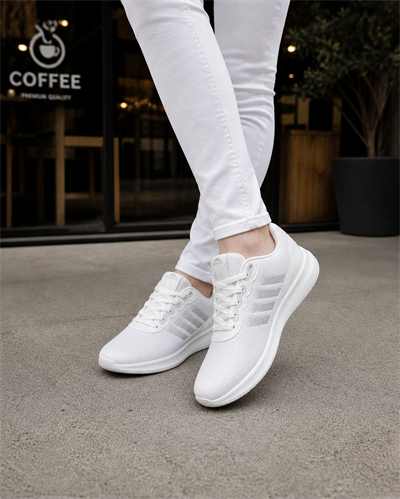 Unisex Fuspetli Spor Ayakkabı-Beyaz