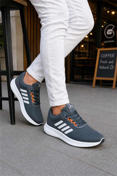 Unisex Fuspetli Spor Ayakkabı-Füme Beyaz