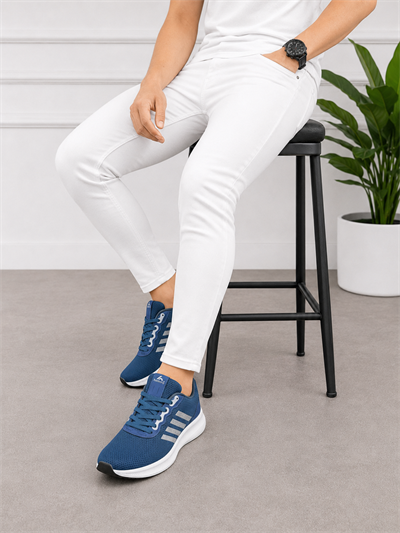 Unisex Fuspetli Spor Ayakkabı-Mavi
