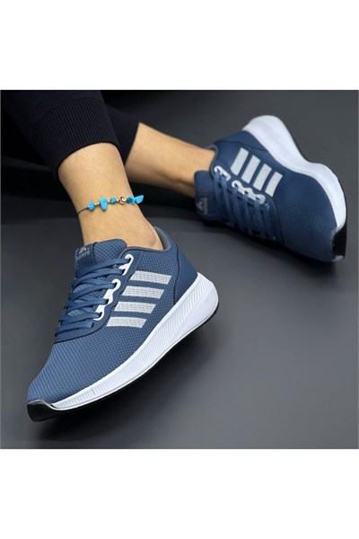 Unisex Fuspetli Spor Ayakkabı-Siyah-Beyaz