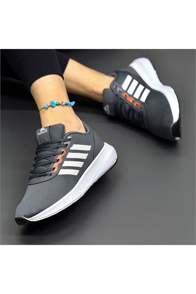 Unisex Fuspetli Spor Ayakkabı-Siyah-Beyaz