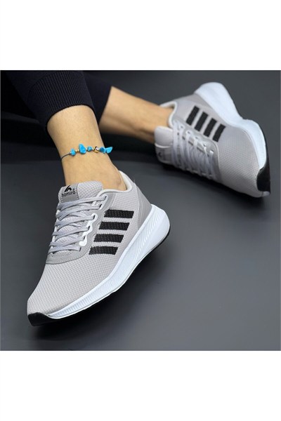 Unisex Fuspetli Spor Ayakkabı-Siyah-Beyaz