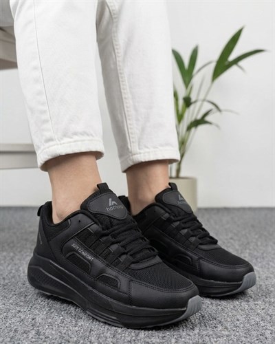 Unisex Fuspetli Spor Ayakkabı - Siyah Füme