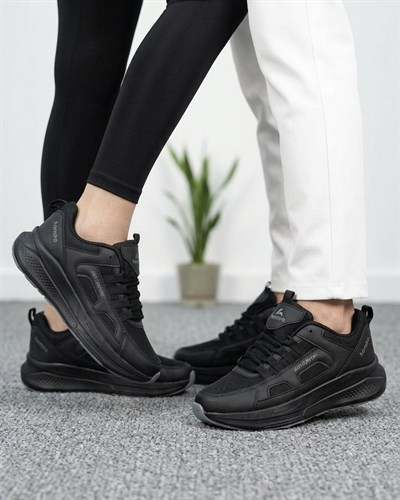 Unisex Fuspetli Spor Ayakkabı - Siyah Füme