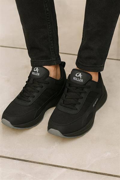 Unisex Fuspetli Su Geçirmez Spor Ayakkabı - Siyah Füme