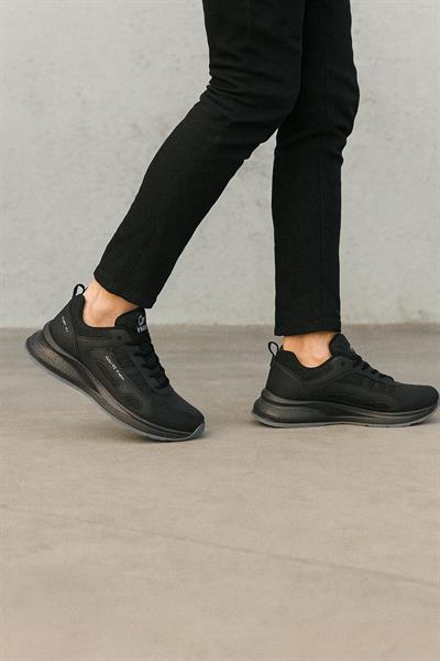Unisex Fuspetli Su Geçirmez Spor Ayakkabı - Siyah Füme