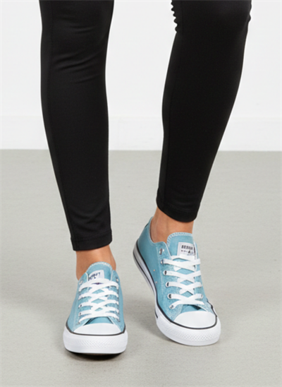 Unisex Kısa Keten Spor Ayakkabı - Turkuaz