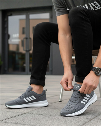 Unisex Micro Taban Fuspetli Spor Ayakkabı-Füme