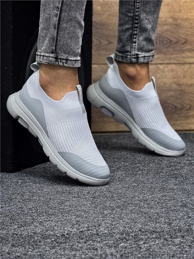Unisex Ortopedik Bağcıksız Triko Spor Ayakkabı-Buz