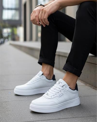 Unisex Ortopedik Faylon Sararmaz Taban Spor Ayakkabı - Beyaz Laci