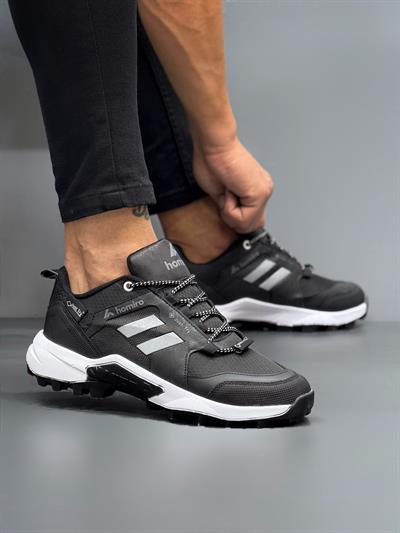 Unisex Su Geçirmez Poli Taban Spor Ayakkabı-Siyah-Beyaz