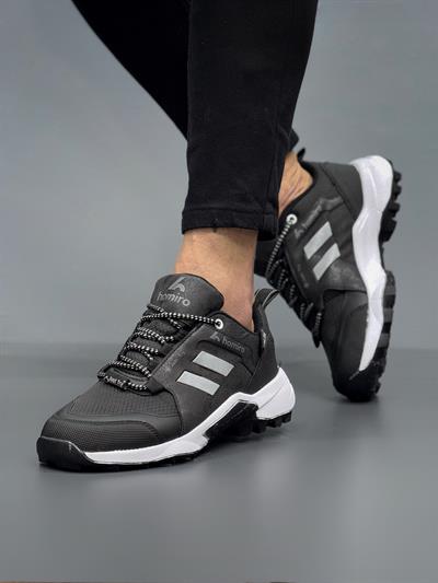 Unisex Su Geçirmez Poli Taban Spor Ayakkabı-Siyah-Beyaz