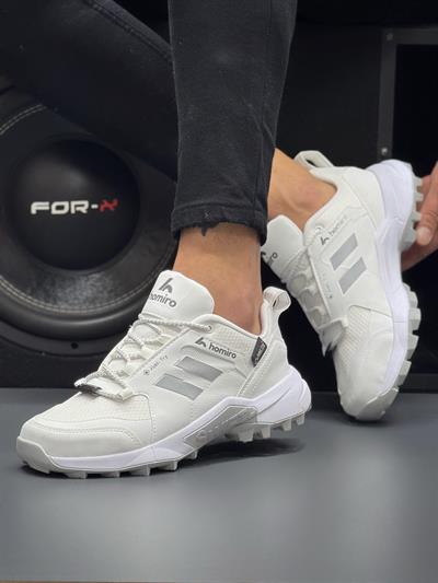 Unisex Su Geçirmez Poli Taban Spor Ayakkabı-Beyaz