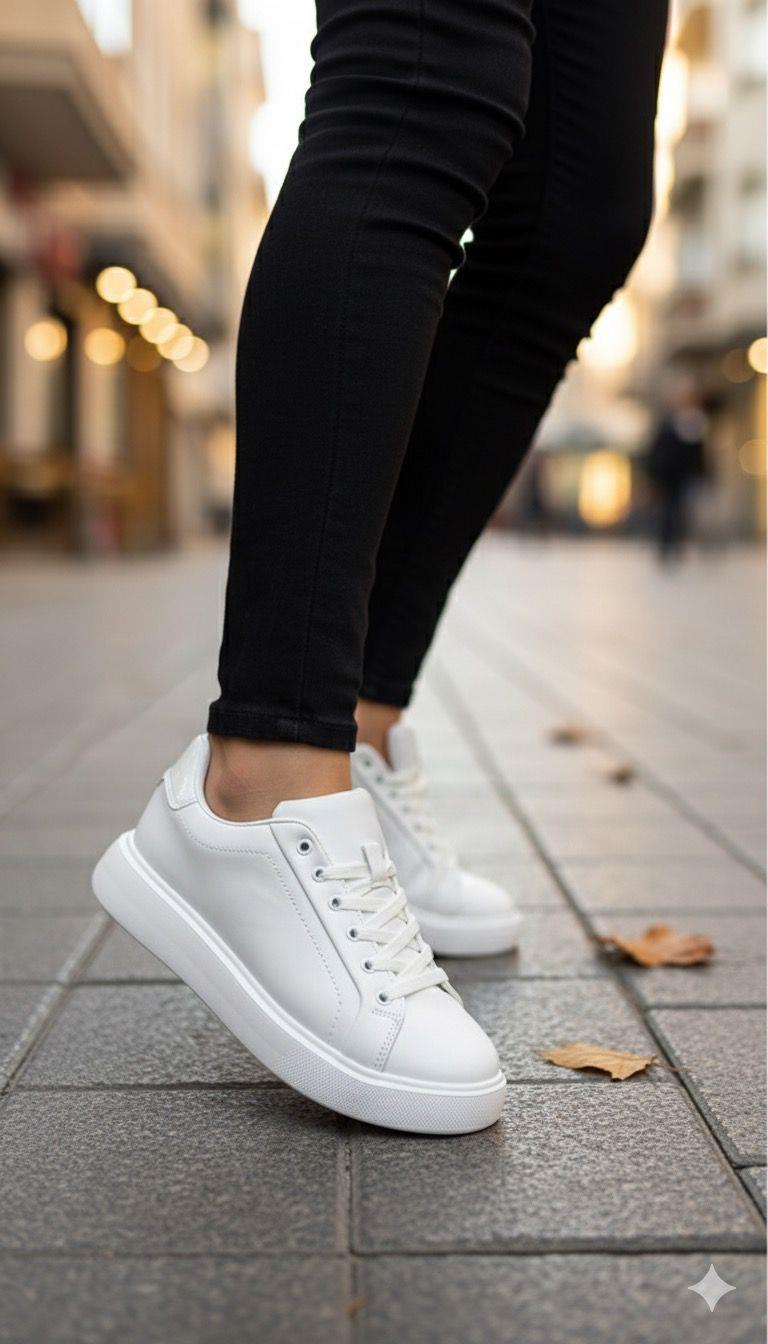 Homiro.com.tr'de erkek beyaz tabanlı bağcıklı spor sneaker ayakkabıları bulabilirsin. Kaliteli ve şık tasarımlarıyla her tarza uygun seçenekleri keşfetmek için hemen ziyaret et!