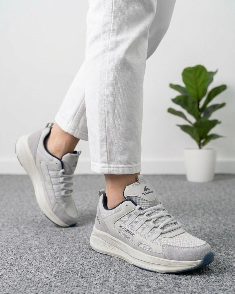 Homiro.com.tr'de Unisex Fuspetli Spor Ayakkabı - Buz Gri rengi seçeneğiyle! Şık ve rahat tasarımıyla herkesin ilgisini çekecek spor ayakkabıyı hemen keşfedin.