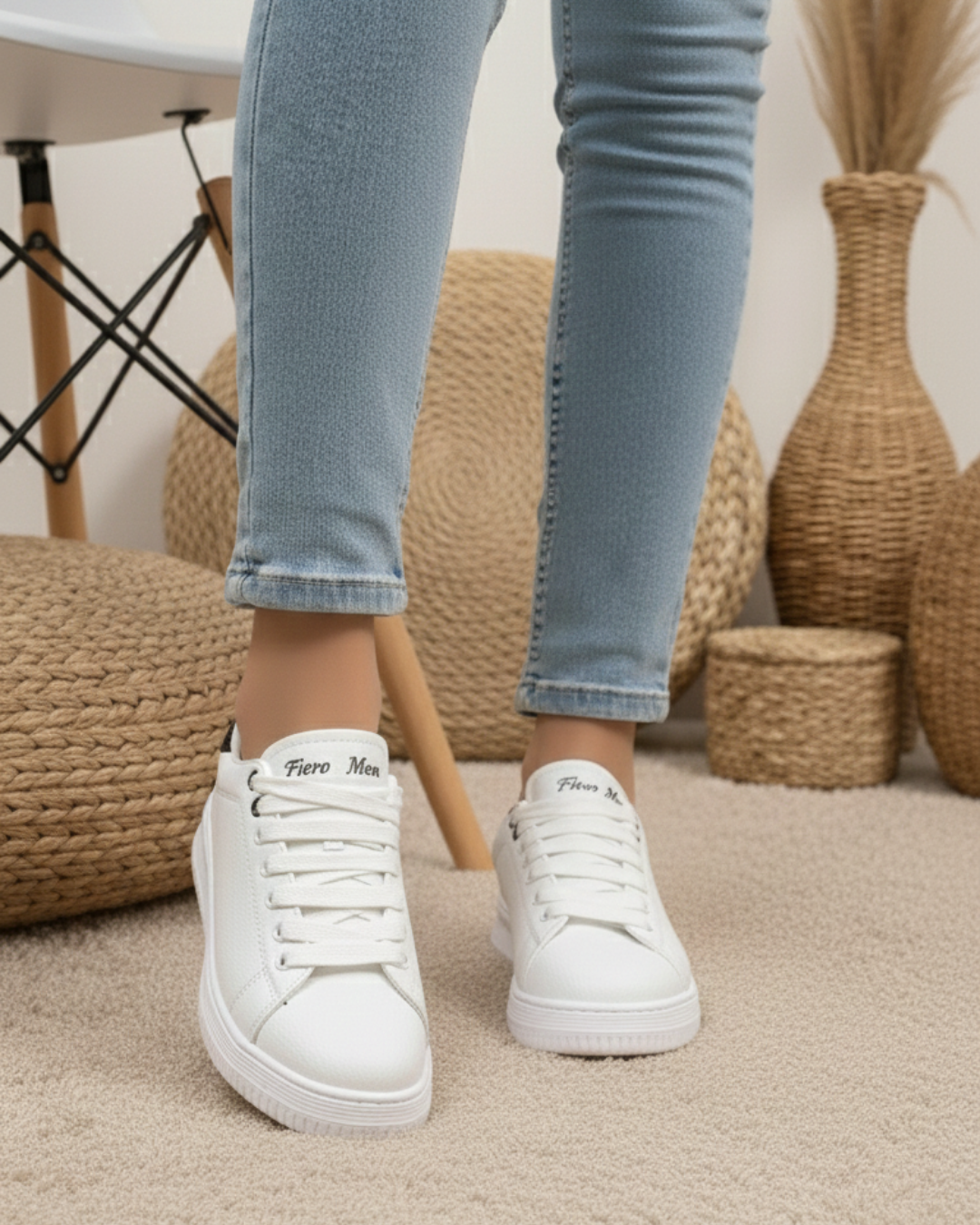 Homiro.com.tr'de bulabileceğiniz unisex beyaz siyah taşlı ortopedik spor ayakkabılar! Rahatlığı ve şıklığı bir arada sunan bu ayakkabılarla tarzınızı tamamlayın.