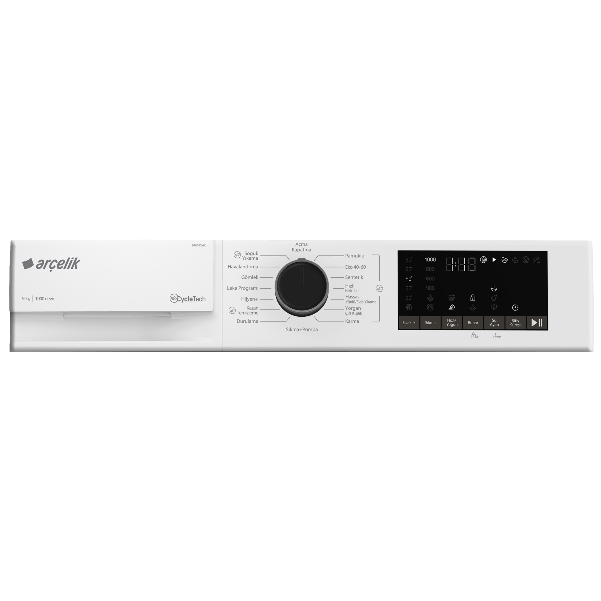 9 Kg Çamaşır Makinesi 9100 DMX