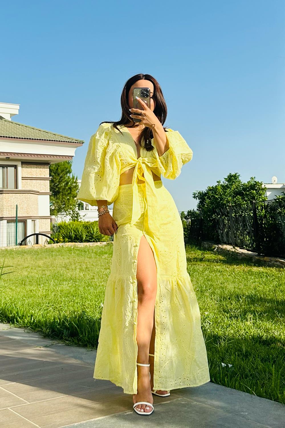 Elina Fistolu Crop-Etek Takım