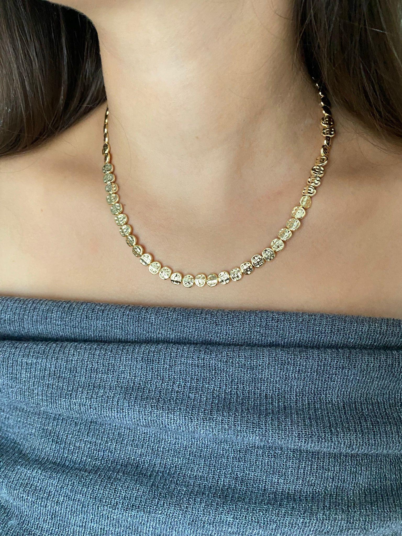 Altın Kaplama Gold Pul Kolye