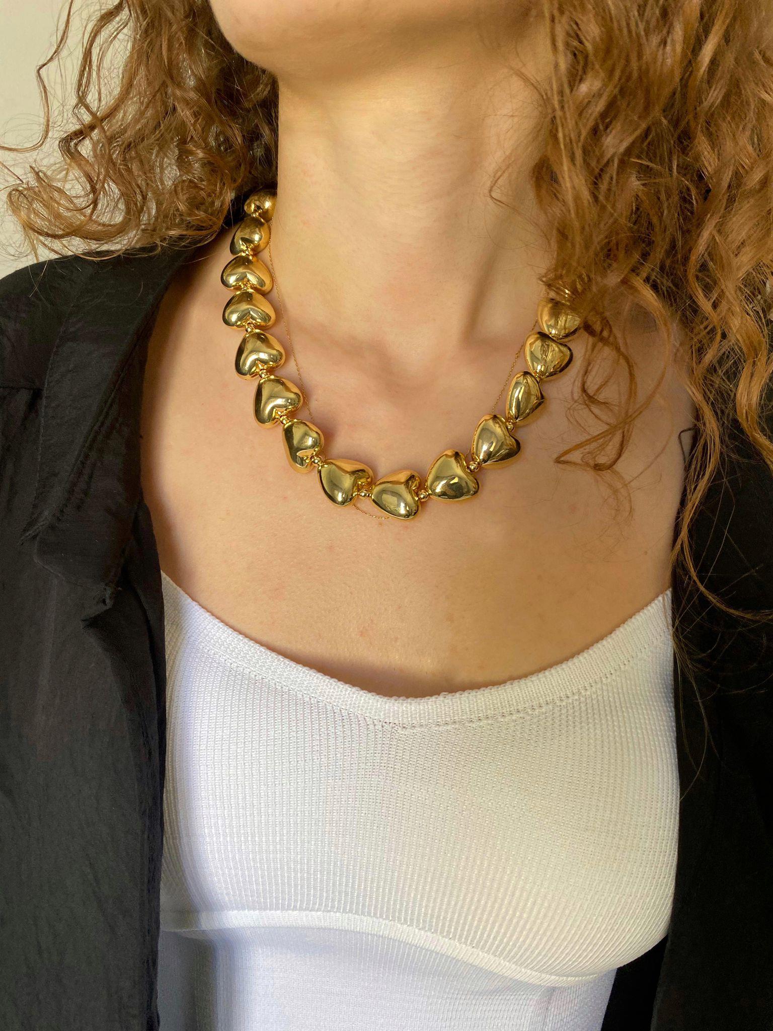 Çelik Kalp Sıra Kolye