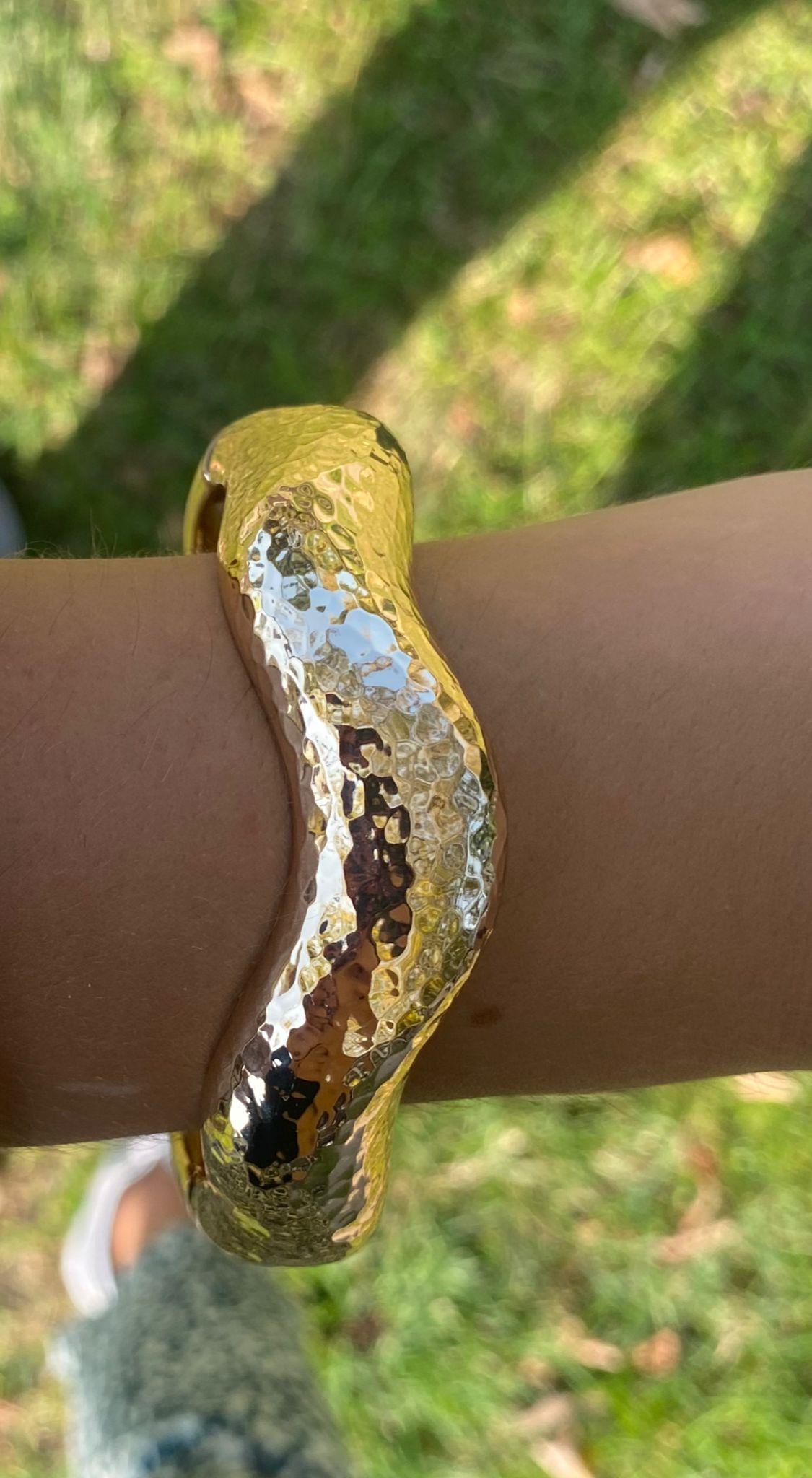 Gold Dokulu Dalga Kelepçe