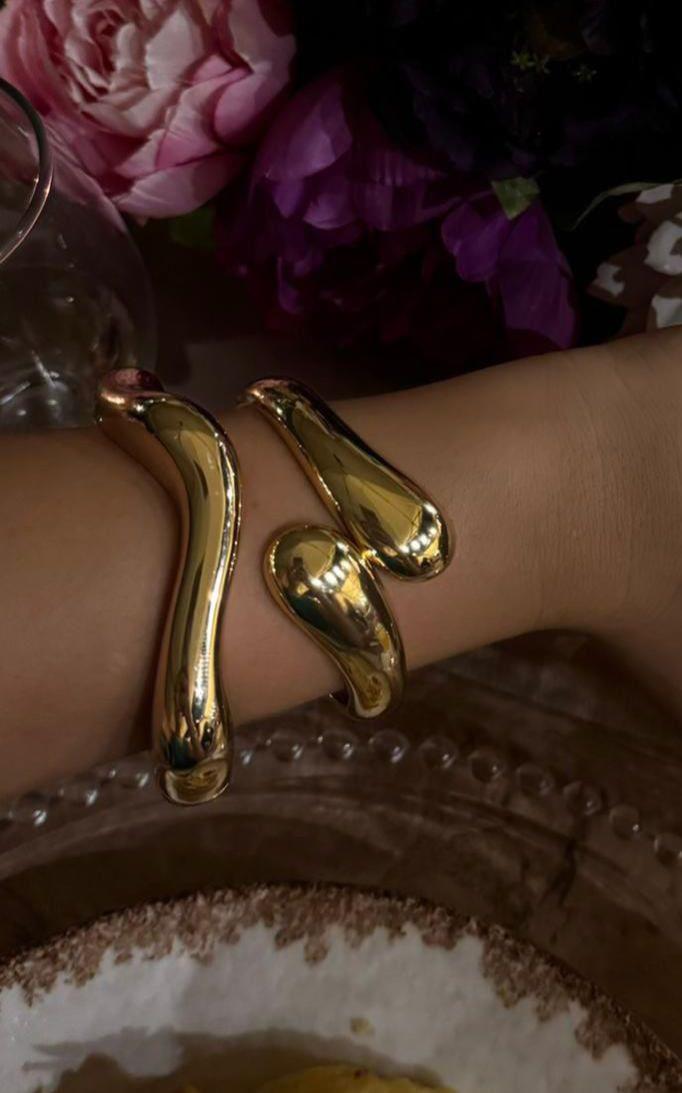 Gold Parlak Sarmal Kelepçe