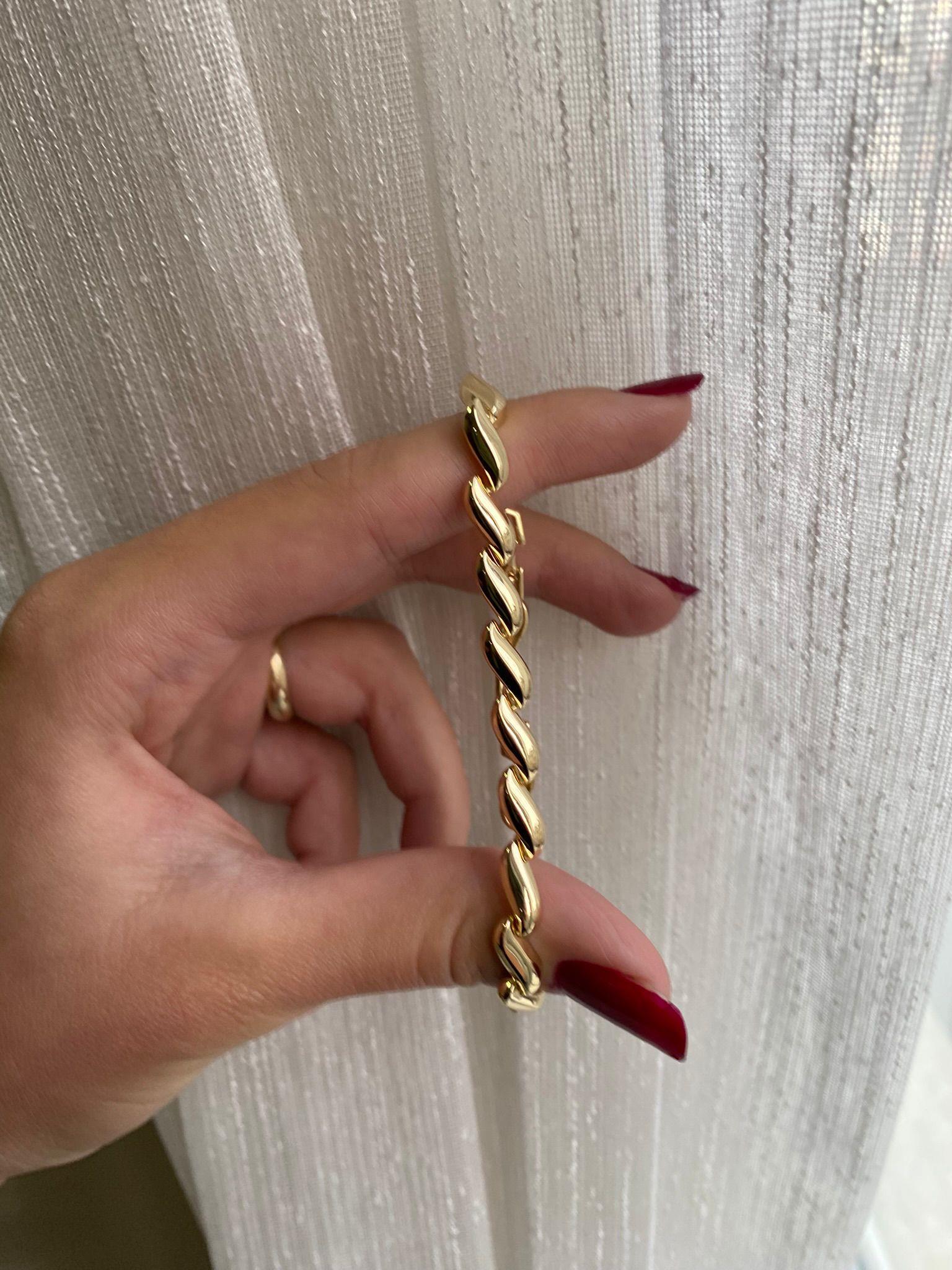 Tasarım Sarmal Gold Çelik Bileklik