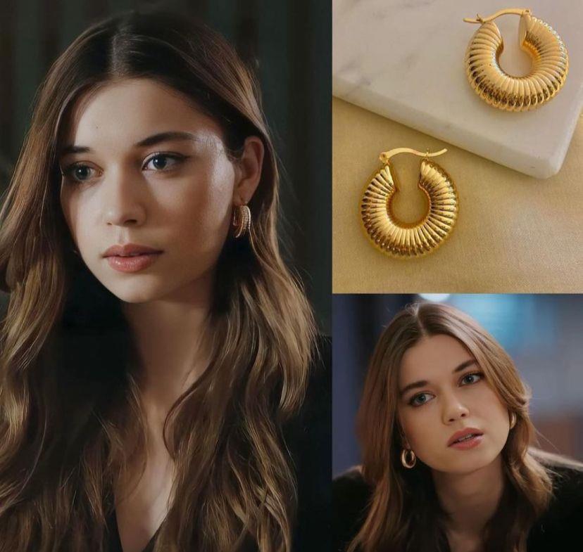 Tırtıklı Vintage Çelik Küpe