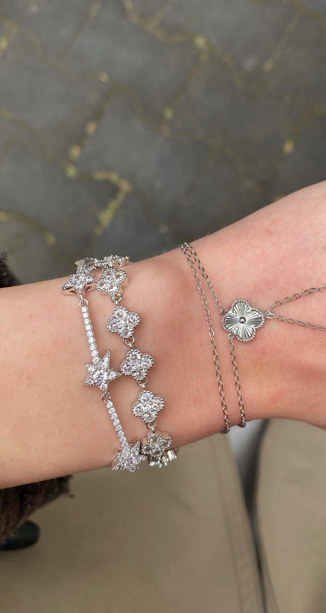 Xuping Gümüş Taşlı Yıldız Bileklik