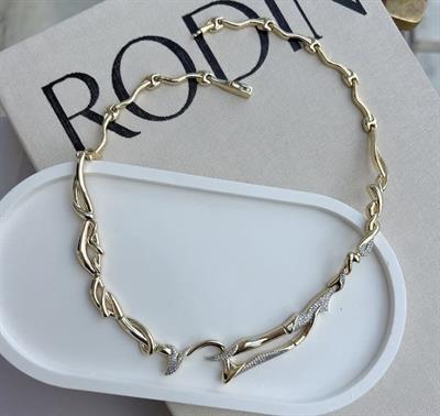 Tasarım Choker Gold Taşlı Kısmet By Kolye
