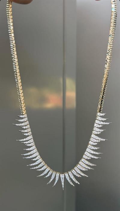 Tasarım Özel Seri Taşlı Eva Kolye