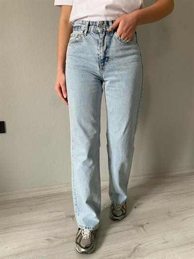 ZR Buz Mavisi Yüksek Bel Straight Jean