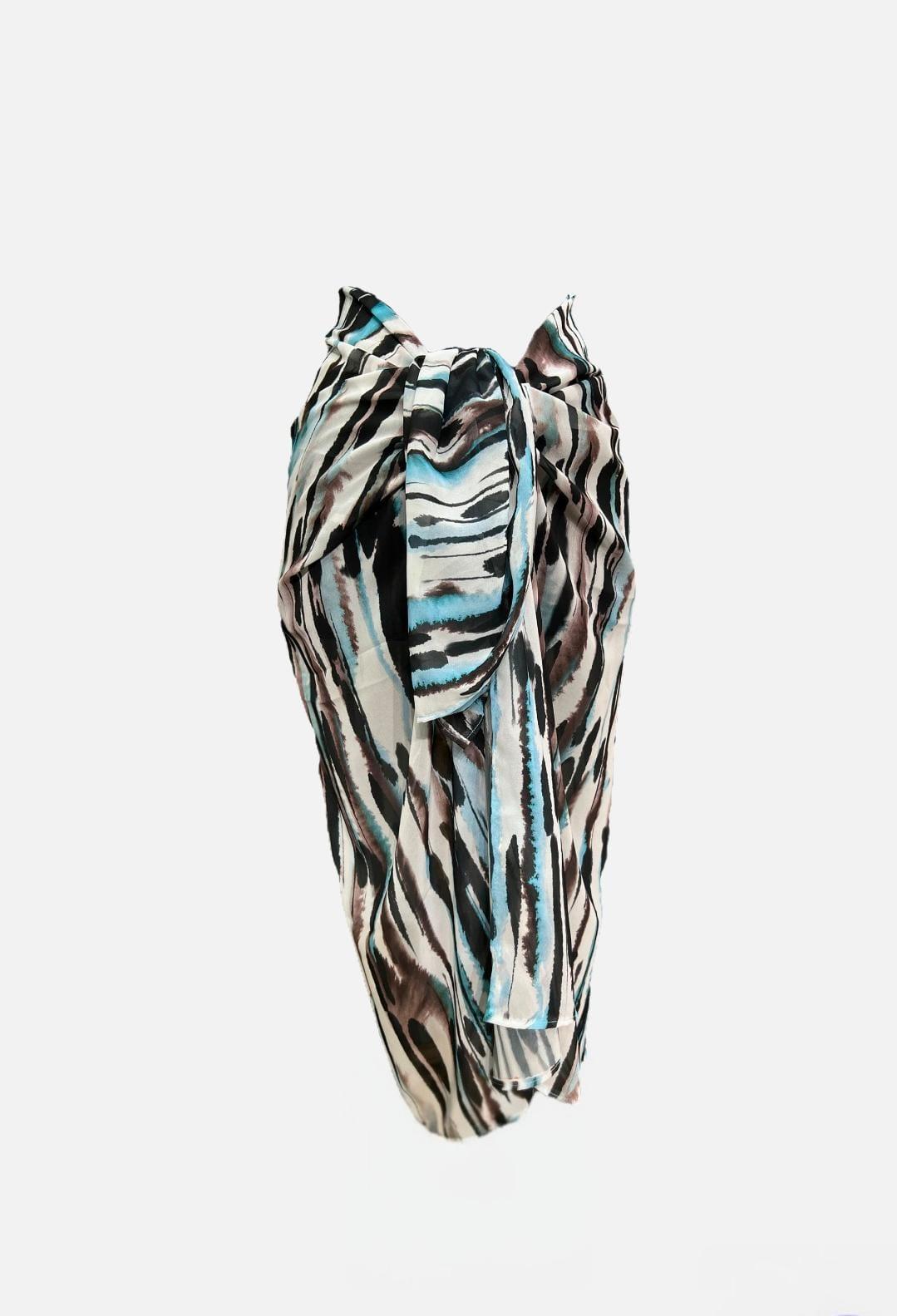 Baia Belden Bağlamalı Desenli Şifon Pareo