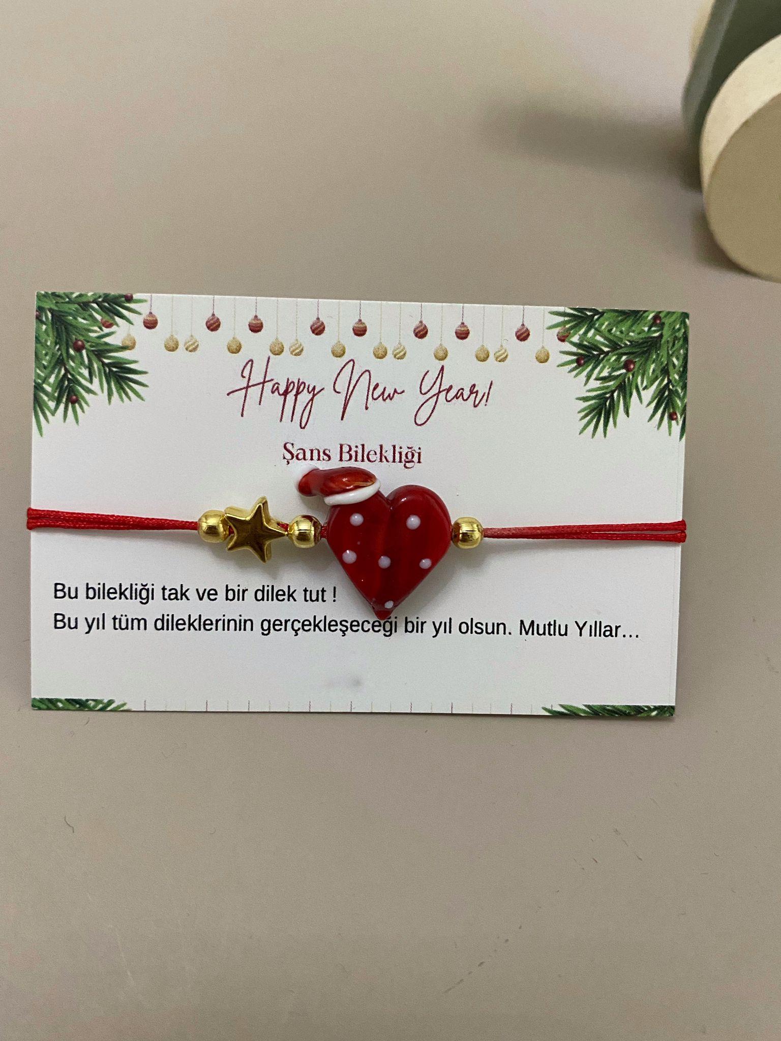 Cam Boncuk Kalp Murano Bileklik